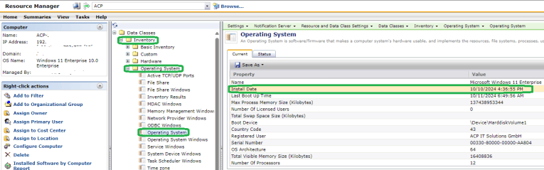 How to find the initial OS Install Date using Altiris Custom Inventory ...